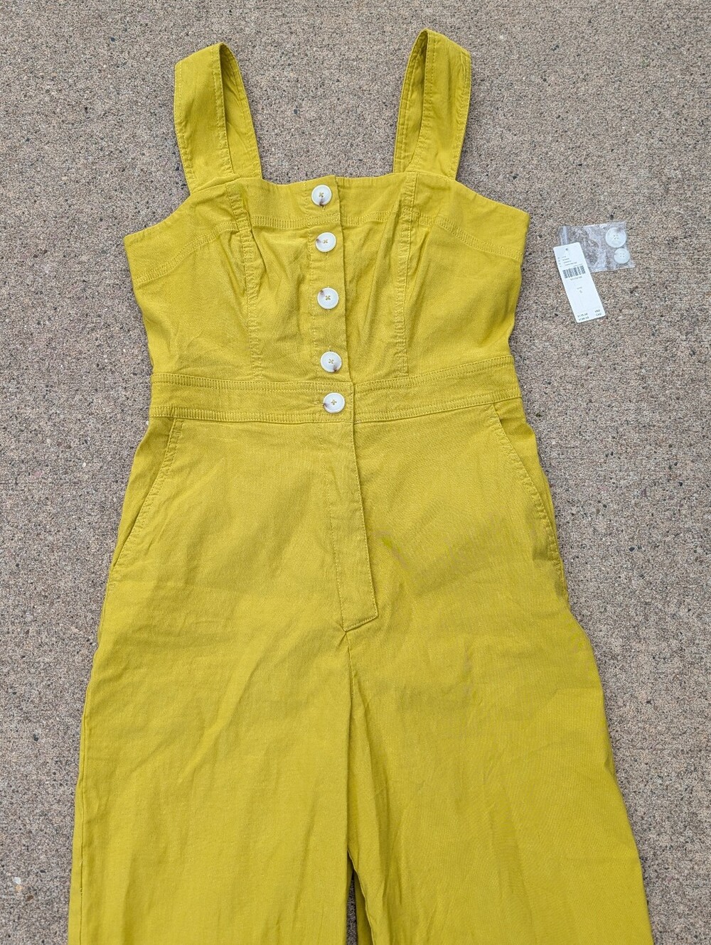 ANTHROPOLOGIE maeve colette jumpsuit chartreuse 6 - Picture 3 of 14